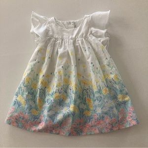 Janie and Jack Baby Girl 6-12 Months Floral Dress Spring Summer Easter